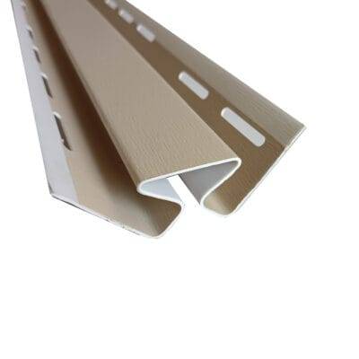 Esquinero interior siding PVC color sandalwood. Revestimiento exterior. Producto
