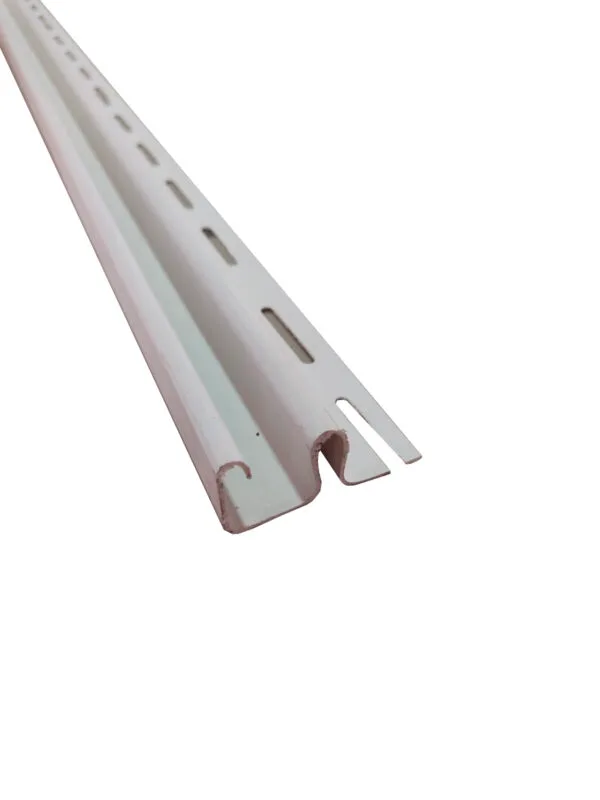 Perfil siding PVC F blanco. Revestimiento exterior. Producto