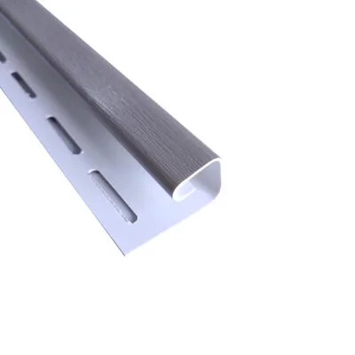 Perfil J siding PVC color gris. Revestimiento exterior. Producto