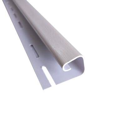 Perfil J siding PVC color blanco. Revestimiento exterior. Producto