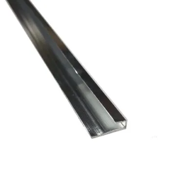 perfil J de metal para panel uv.