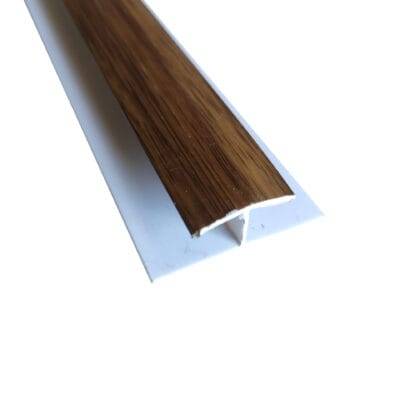 Perfil unión wallpanel bambú y cielo color Cafe.